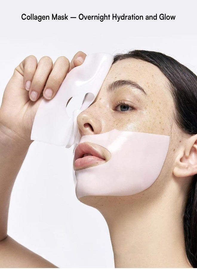 INIA Bio-Collagen Face Mask with Hyaluronic Acid – Deep Hydrating & Firming Hydrogel Mask for Skin Elasticity & Pore Minimizing – 4 Pack - Image 2