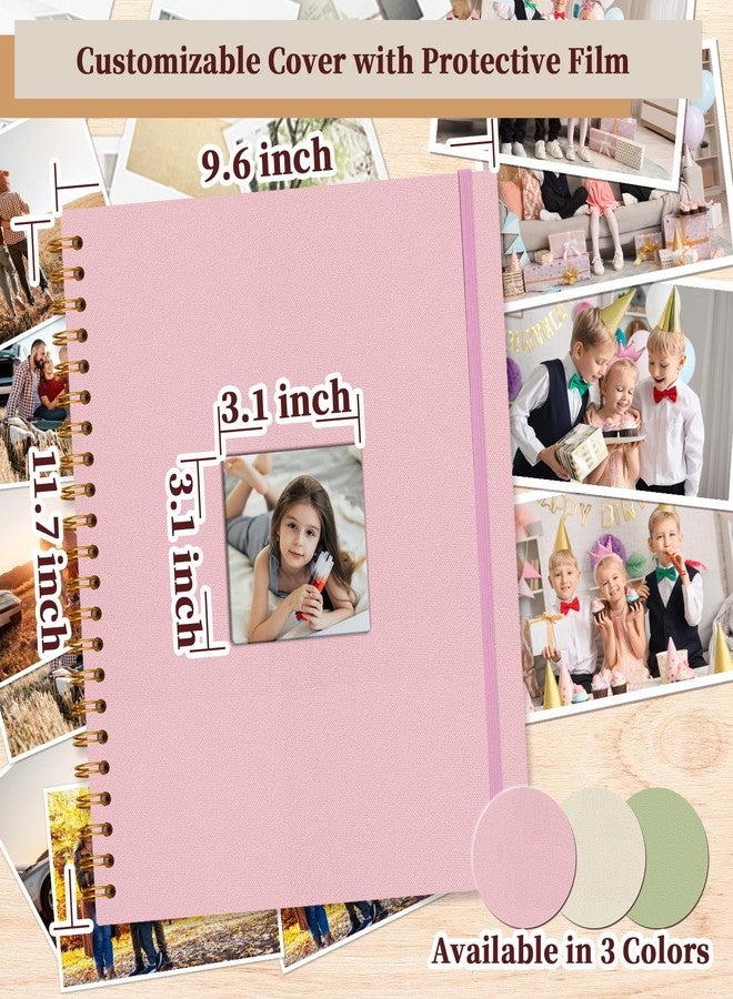 Hiwhy 8.5x11 Inch Scrapbook Photo Album, Linen Cover DIY Scrapbooks with 10 Sheets Plastic Sleeves 20 Pages Memory Book for Wedding Birthday Baby Travel (Pink) - Image 5