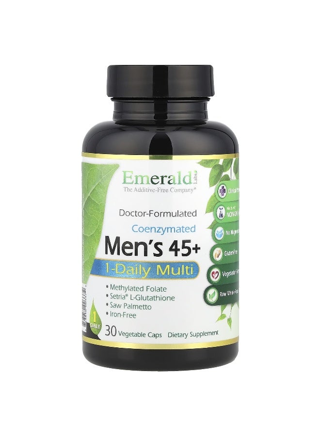Emerald Laboratories, Men's 45+ 1-Daily Multi, 30 Vegetable Caps (Packaging may vary) - Image 1