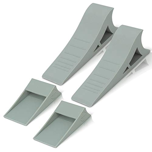 Quality Clever Heavy Duty Rubber Door Stopper – Zero Edge Door Wedge Stops All Doors, Gaps to 1.5 Inch on All Surfaces – Door Stopper Wall Mount Hangs Up When Not in Use for No-Bending Easy Access - Image 1