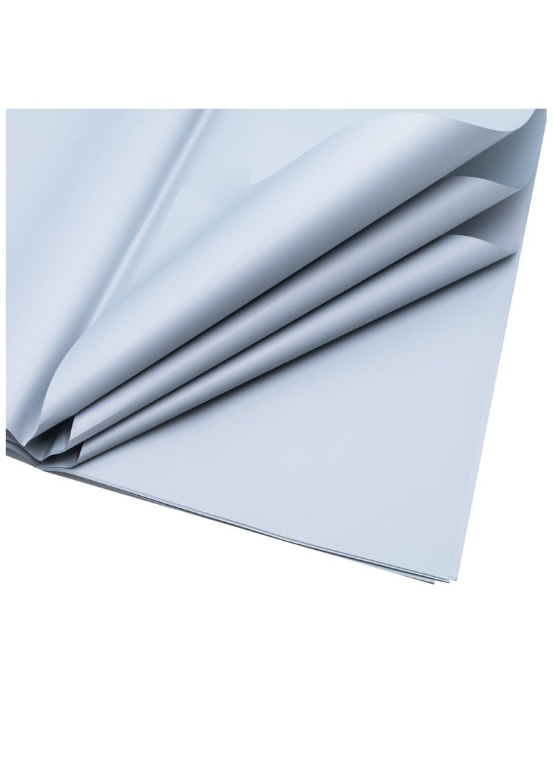 Gulf Flowers Gulf Flowers Film Must Have Wrapping Paper – 63mic – 20 Sheets – 58x58cm – Grey Waterproof Floral & Gift Wrap 