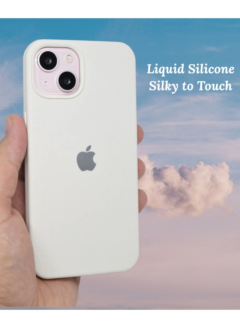جراب سيليكون سائل لهاتف آيفون 15، غطاء مقاوم للخدش، ملمس ناعم حريري، مقاوم للصدمات، جراب حماية لهاتف آيفون 15 مقاس 6.1 بوصة - Image 3