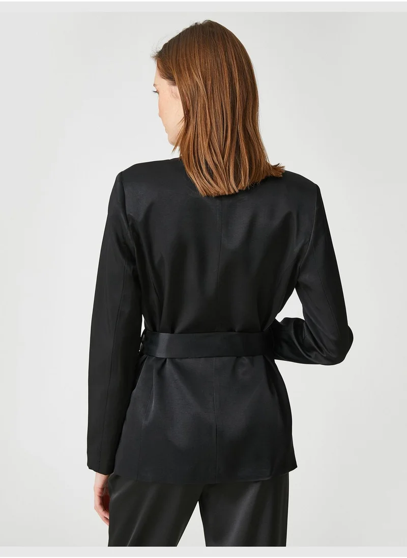 KOTON Waistbanded Kimono Looking Jacket