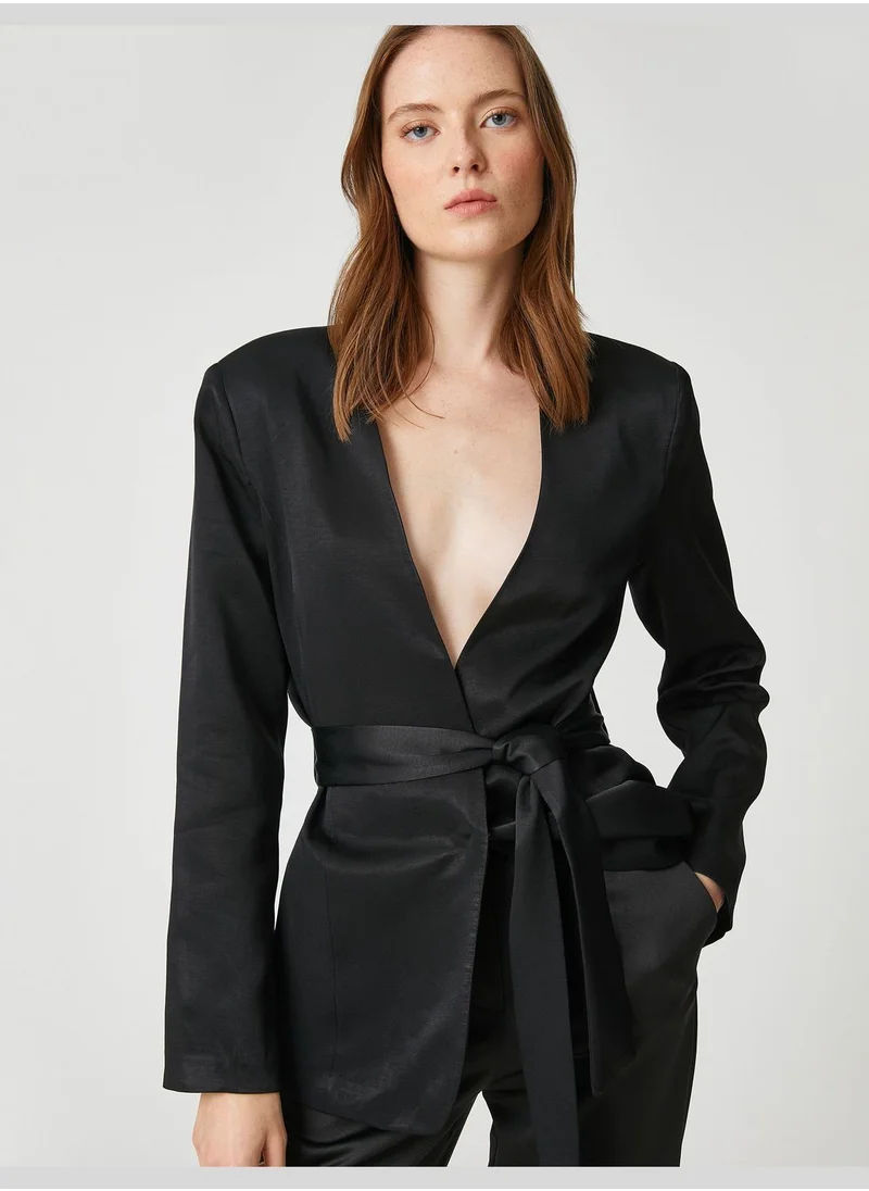 KOTON Waistbanded Kimono Looking Jacket