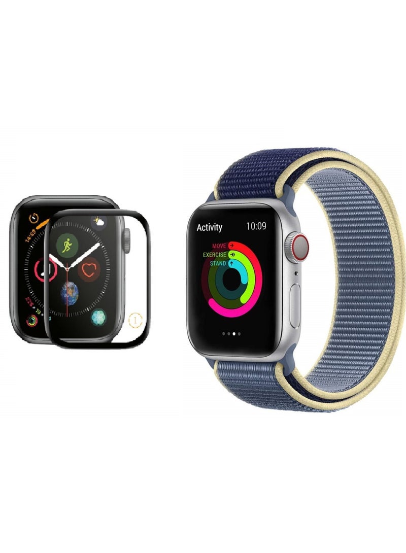 Phone Planet Sports Nylon Strap Soft Breathable Replacement Strap Sport Loop Compatible With Apple Watch (40mm) Series 6/5/4/3/2/1( 2in1) - Image 1