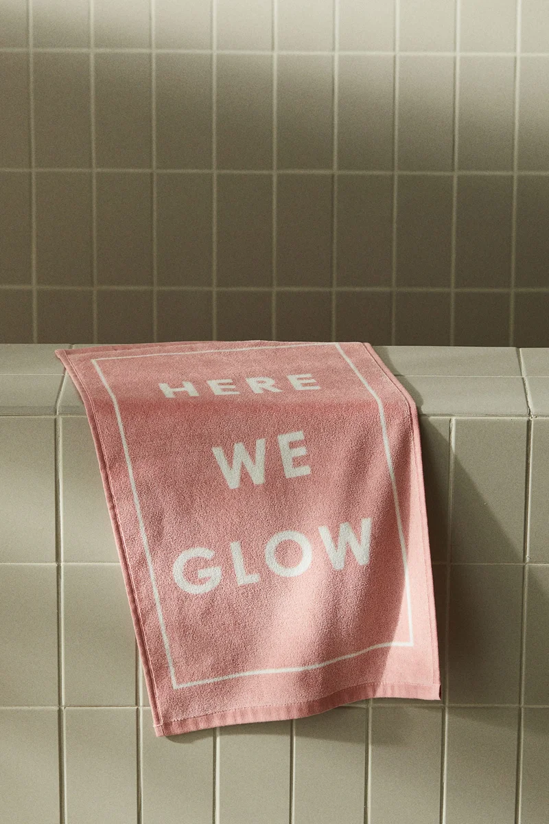 H&M Motif-detail velour guest towel