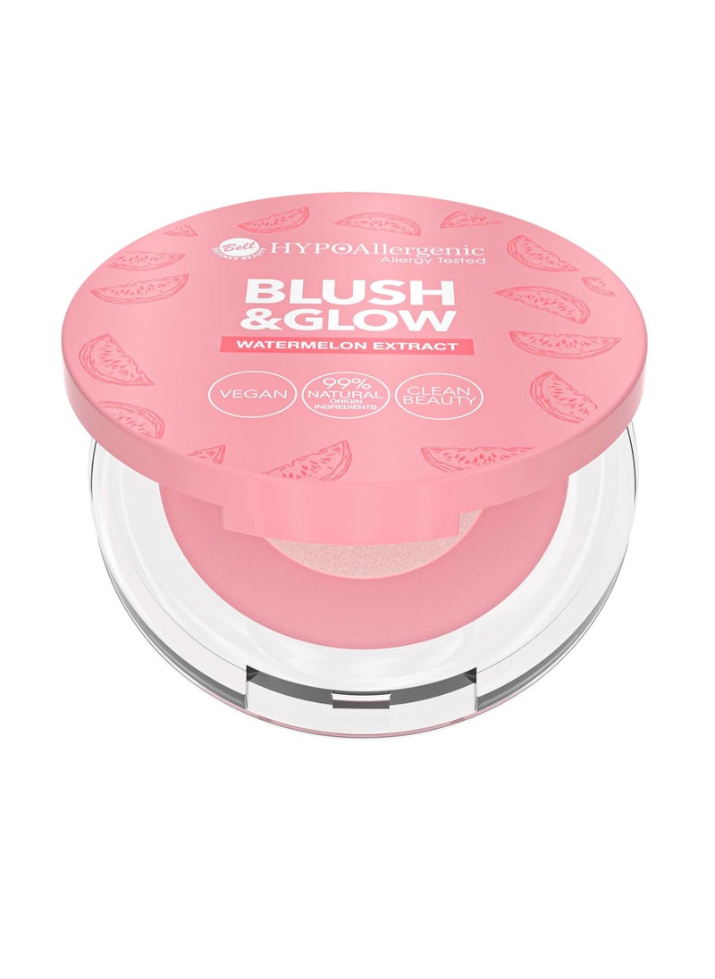 Bell HYPOAllergenic Blush and Glow Face Powder Vegan and Allergy Tested 9g 