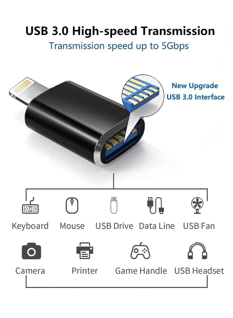 Lightning Male to USB3.0 Female Adapter OTG Cable Portable USB Camera Adapter OTG Data Sync Cable for with iPhon iPd USB Flash Drive Card Reader Camera Mouse MIDI Keyboard - Image 5