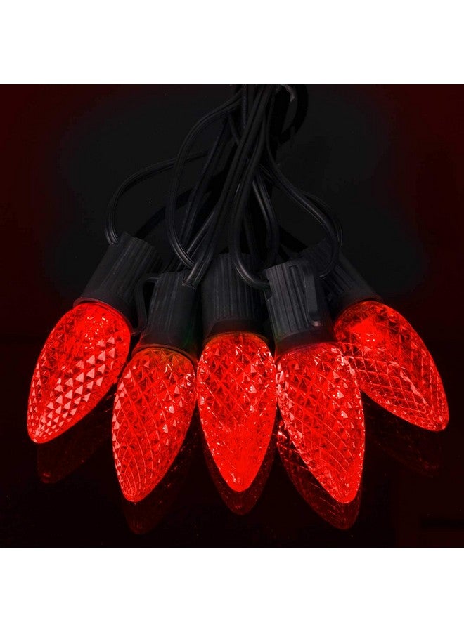 Brightown 50 Pack C9 LED Replacement Christmas Light Bulb, C9 Shatterproof LED Bulb for Christmas String Light, E17 Intermediate Base, Commercial Grade Dimmable Bulbs, Red - Image 1