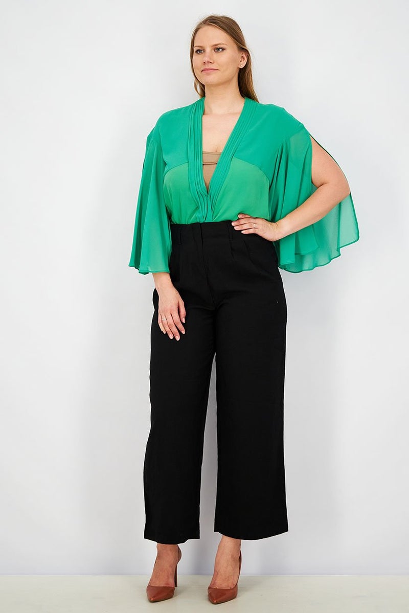 Marciano Women Textured Long Sleeve Bodysuit, Green - Image 4