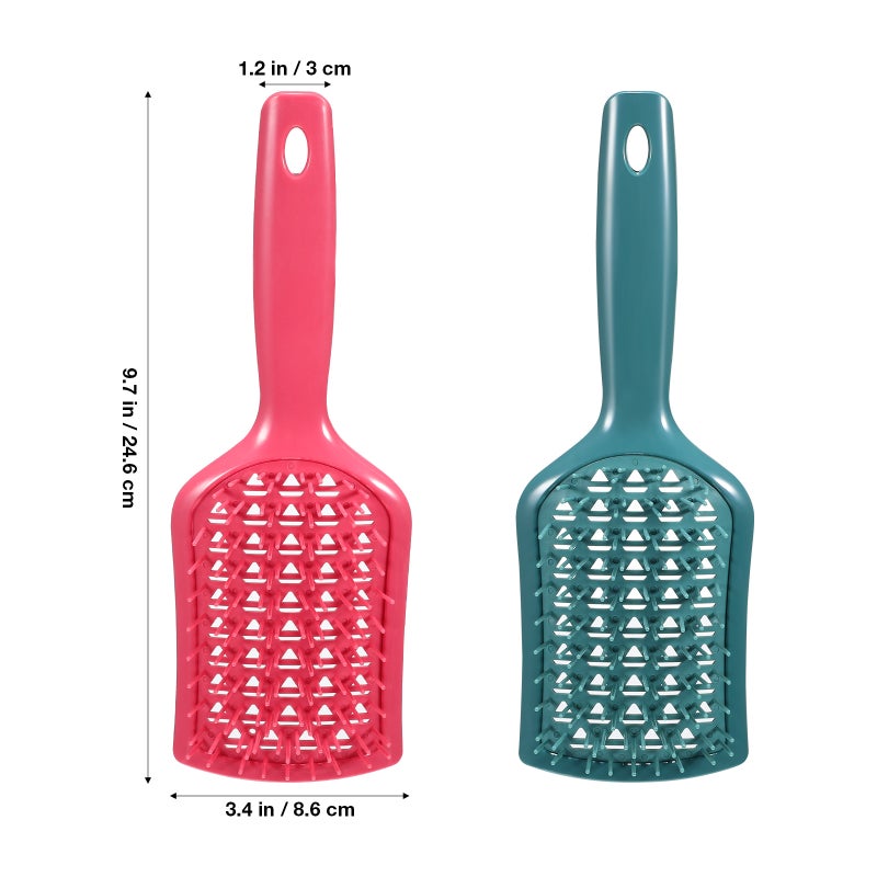 2pcs Detangling Hair Hollow Out Hair Detangler Comb Hairstyle - Image 2