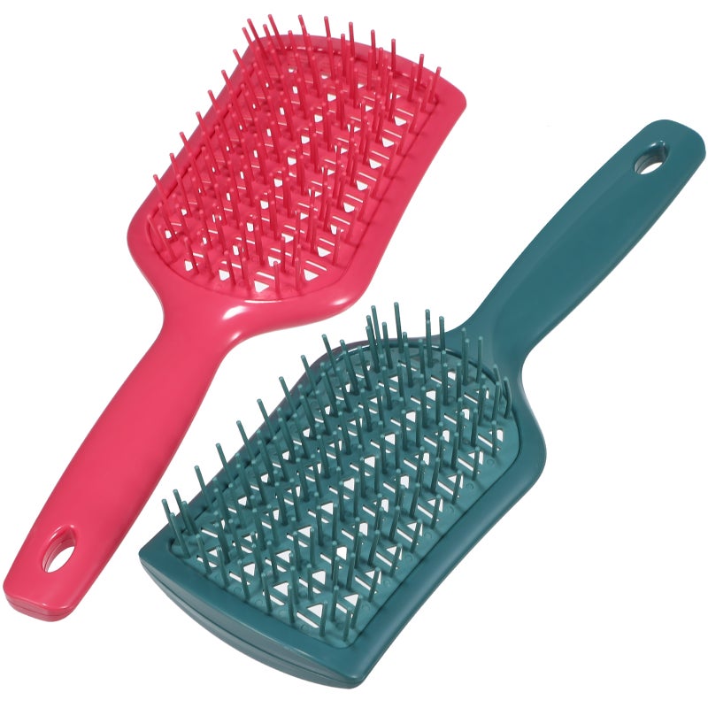 2pcs Detangling Hair Hollow Out Hair Detangler Comb Hairstyle - Image 1