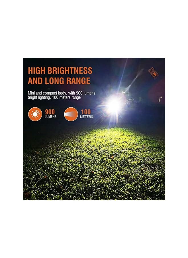 PROMASS promass V3 Mini LED Torch Rechargeable Key Ring Small Torches with Red Blue UV Light - 10 Modes 900 Lumen IP65 Waterproof Battery Operated Car Flashlight  - Image 4