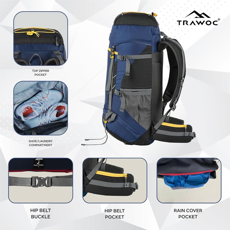 TRAWOC TREKELITE 60L Travel Backpack - Image 5
