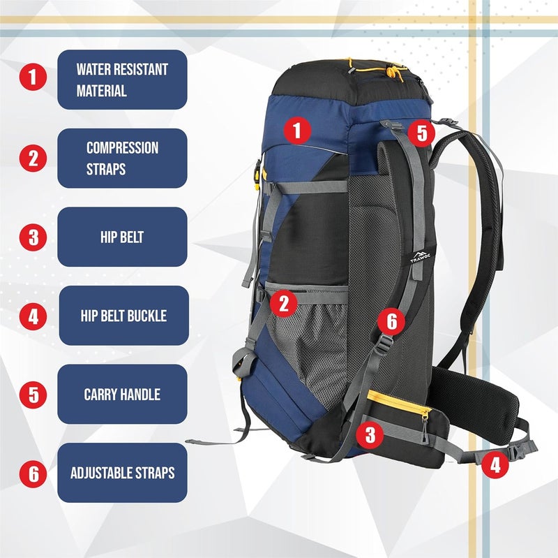 TRAWOC TREKELITE 60L Travel Backpack - Image 4
