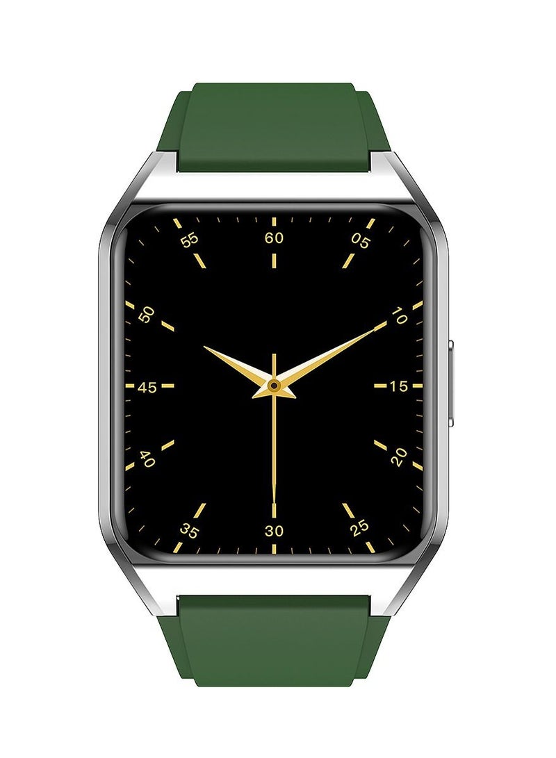 AROAQ H60 Smart Watch Bluetooth Calling Body Temperature Heart Rate Smartwatch IP67 Waterproof Sports Fitness Tracker Watches For Men And Women With Green Silicone Strap - Image 2