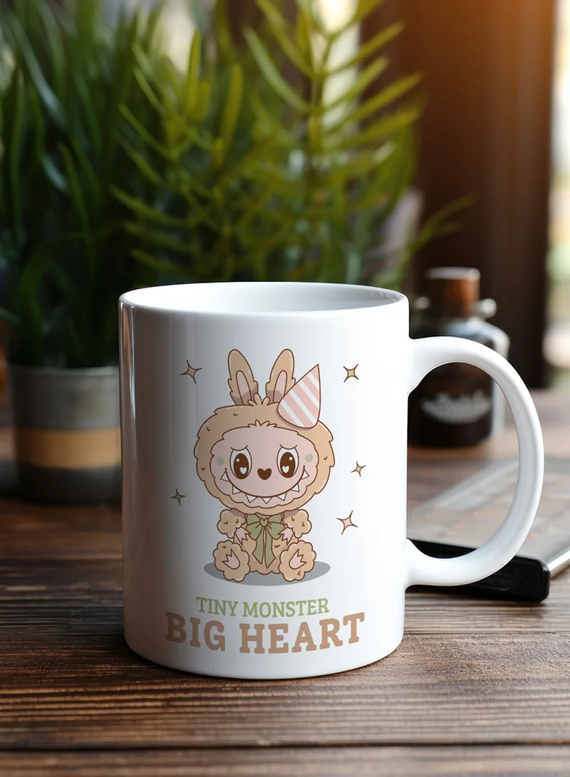 LOWHA 11 oz Ceramic Mug with Decorative Design on Both Sides