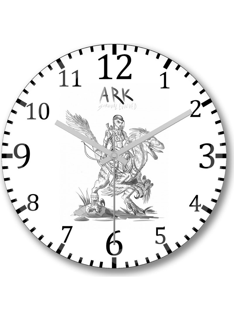 Baskı Dükkanı - Print Shop Ark Fan Art Wall Clock Curved Real Glass - Image 1
