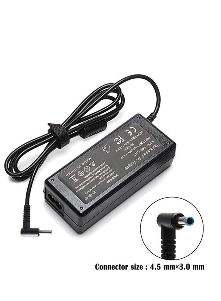 AC Power Laptop Adapter For HP Black 65w Blue Pin (19.5V 3.33A)