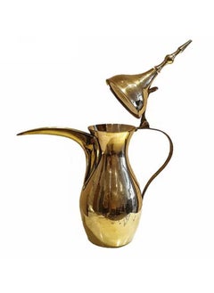QUESERA Middle Eastern Dallah Arabic Brass Coffee Pot  - Image 1