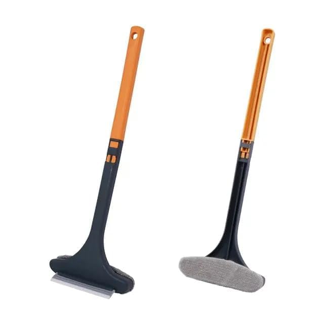 ZENYAZ ZENYAZ 2 in 1 Mesh Cleaner Brush with Windows Cleaning Wiper and Extended Handle Multipurpose Double Sided with Hanging Hole Used to Clean Mosquito Nets, Glass, Tabletop Etc Multicolor, Pack of 1  - Image 1