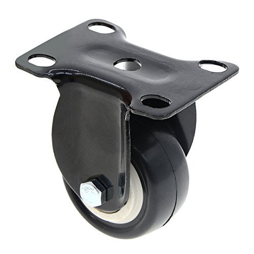Saim Swivel Fixed Caster Wheels Rubber Base With Top Plate & Bearing Heavy Duty Set of 4 (2 with Brake and 2 Regular) - Image 4