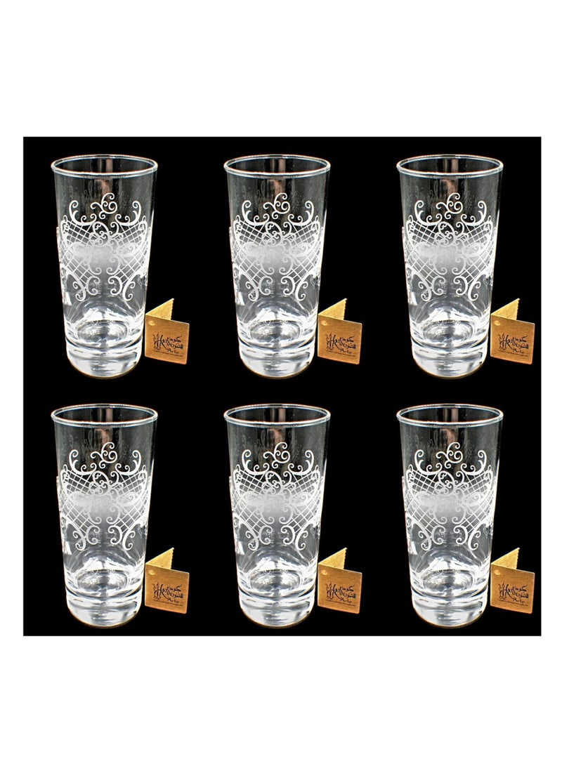 KuduArts Tumblers Glass Cups for Water Juice 6 Pieces - Image 1