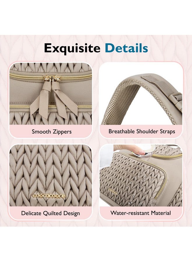 MOMMORE Diaper Bag Small Diaper Backpack Stylish Baby Backpacks Travel Mini Maternity Bags With Insulated Pockets, Changing Pad, Stroller Straps - Image 5