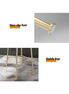 Generic Bar Stool, Chair Footrest High Stool with Backs, Upholstered Counter Height Stools Bar Chairs for Kitchen, Pub, Breakfast Stool, with Metal Legs  - Image 5