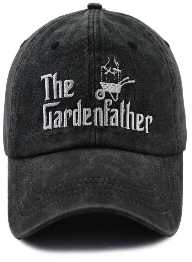 Wsaztulp Gardening Gifts for Men, Garden Decor Hat, Funny Garden Father Baseball Cap, Father's Day Retirement Birthday Accessories for Dad Pappy Papa Grandpa Black - Image 1