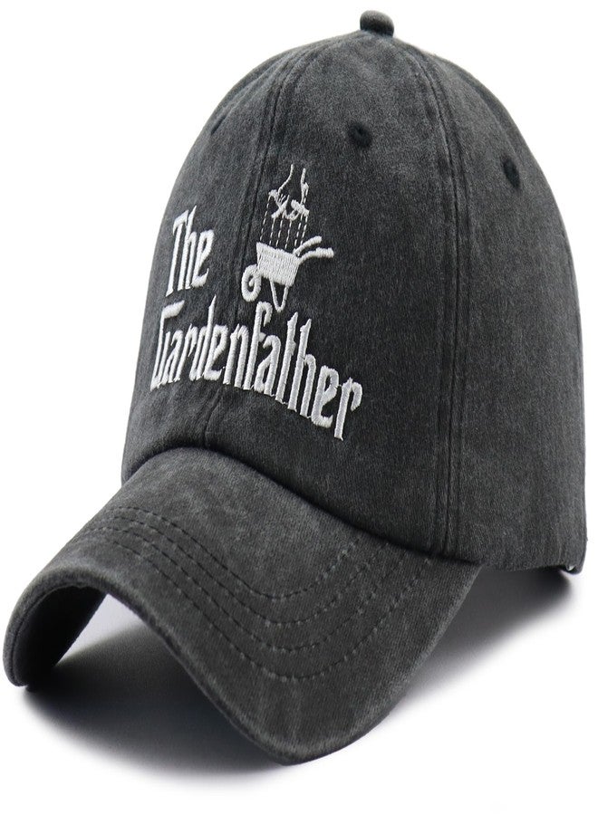 Wsaztulp Gardening Gifts for Men, Garden Decor Hat, Funny Garden Father Baseball Cap, Father's Day Retirement Birthday Accessories for Dad Pappy Papa Grandpa Black - Image 2