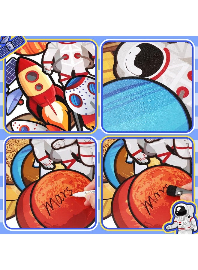 مارسبارك 68 قطعة من نشرات الفضاء الخارجي للفصل الدراسي لتزيين الحدود على شكل نجمة وقواطع على شكل كوكب رائد فضاء وأداة للوصول إلى النجوم وجدار سبورة للفصل الدراسي (الفضاء الخارجي) - Image 3