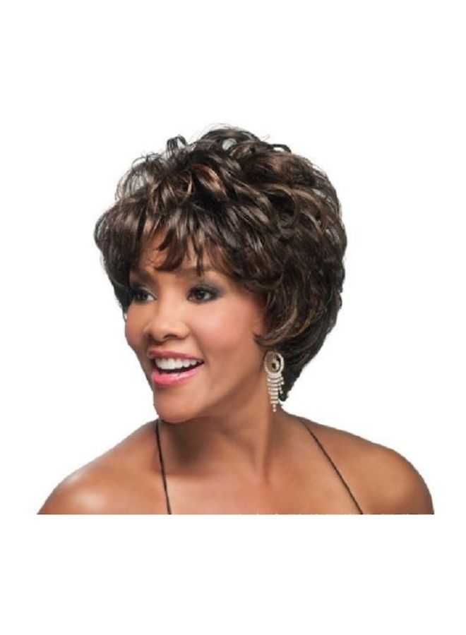 NIBEMINENT Short Curly Hair Wig Brown 31cm - Image 2