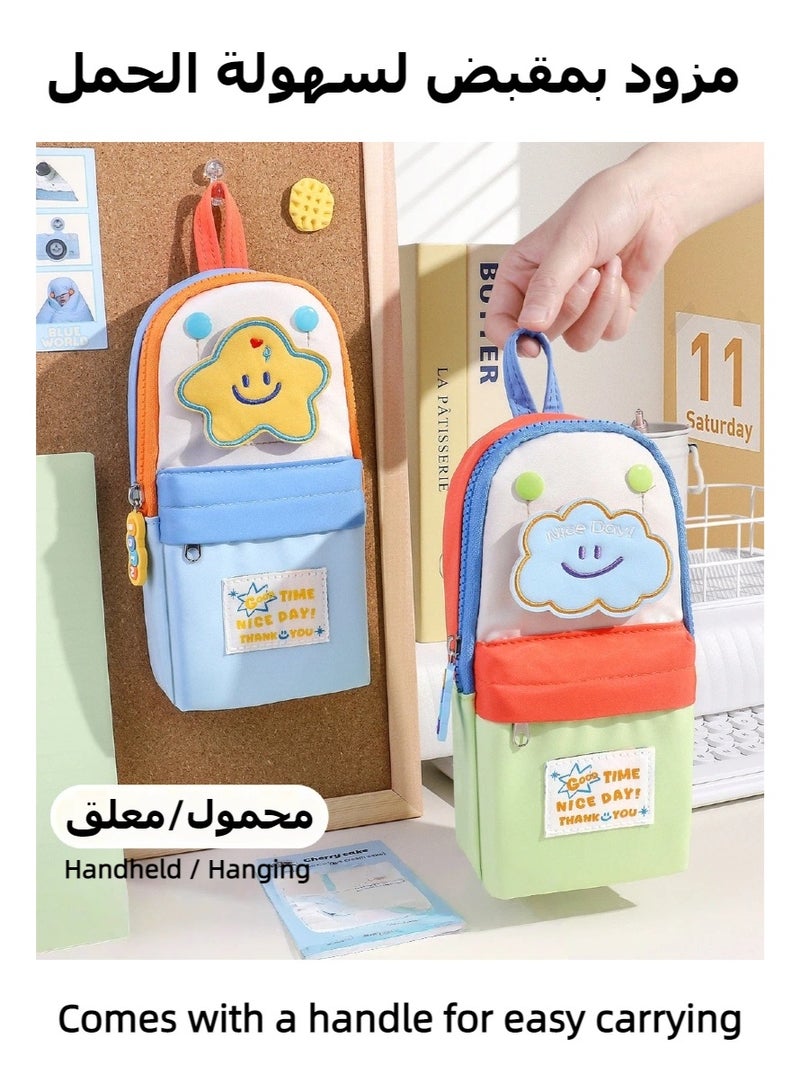 High-Quality Pencil Case, Two Compartment Pencil Bag, Large Pencil Pouch Stationery for School Supplies - Image 4