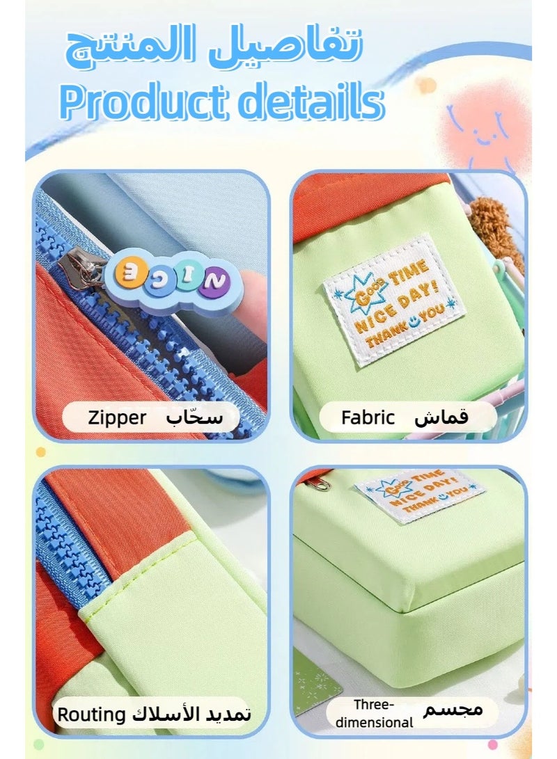 High-Quality Pencil Case, Two Compartment Pencil Bag, Large Pencil Pouch Stationery for School Supplies - Image 5