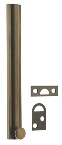 idh by St Simons 11066005 Professional Grade Quality Genuine Solid Brass Surface Bolt with 1Inch Throw 8Inch Antique Brass