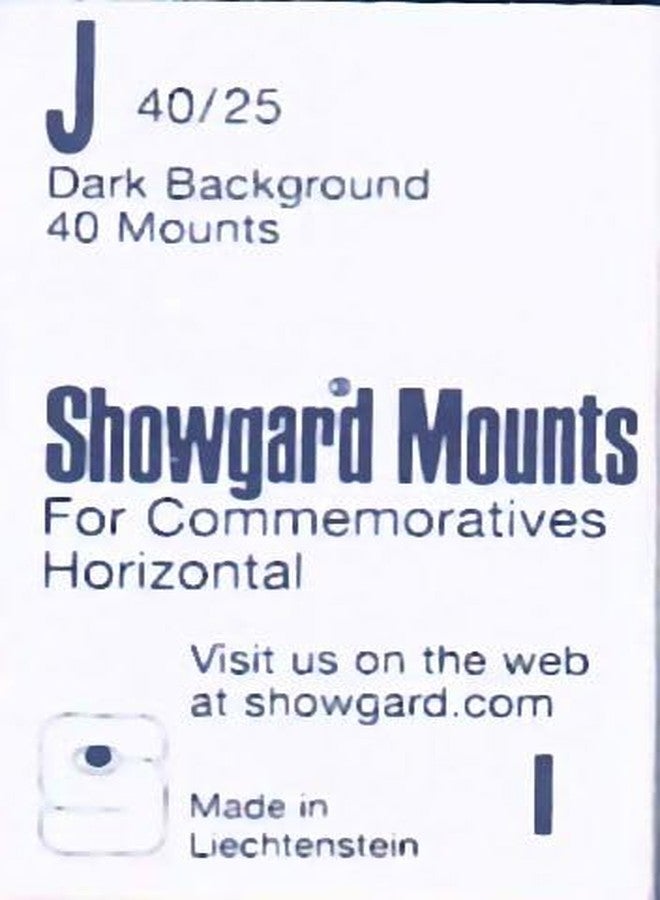 Showgard Pre-Cut Black Stamp Mounts Size J40/25 - Image 1