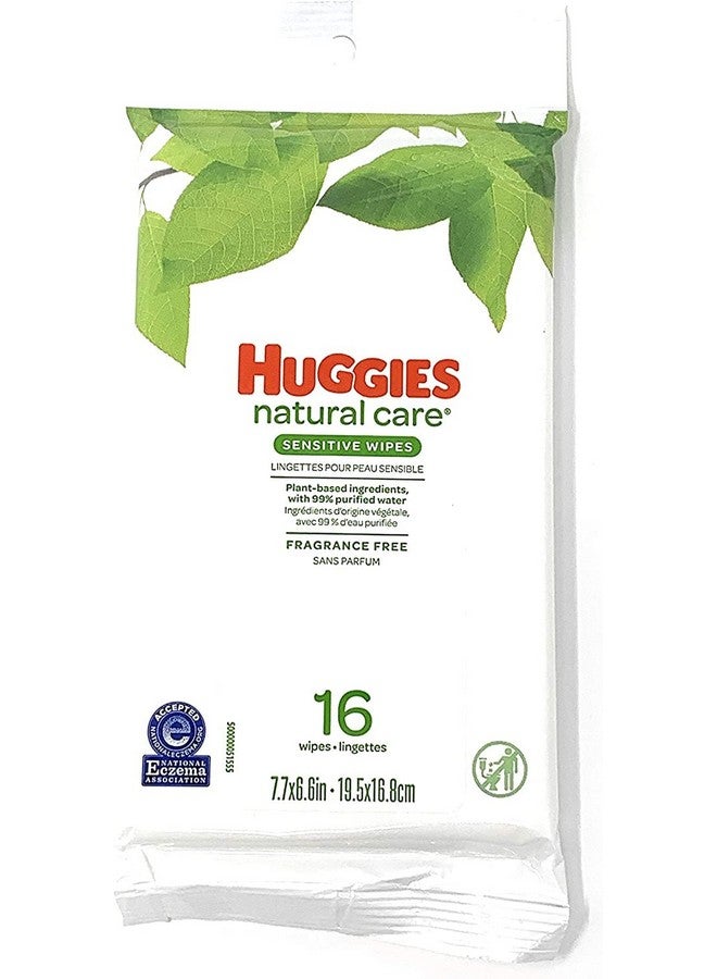 HUGGIES Bundle - 12 Pack Of Natural Care Unscented Baby Travel Wipes 16Ct. Each - Image 1