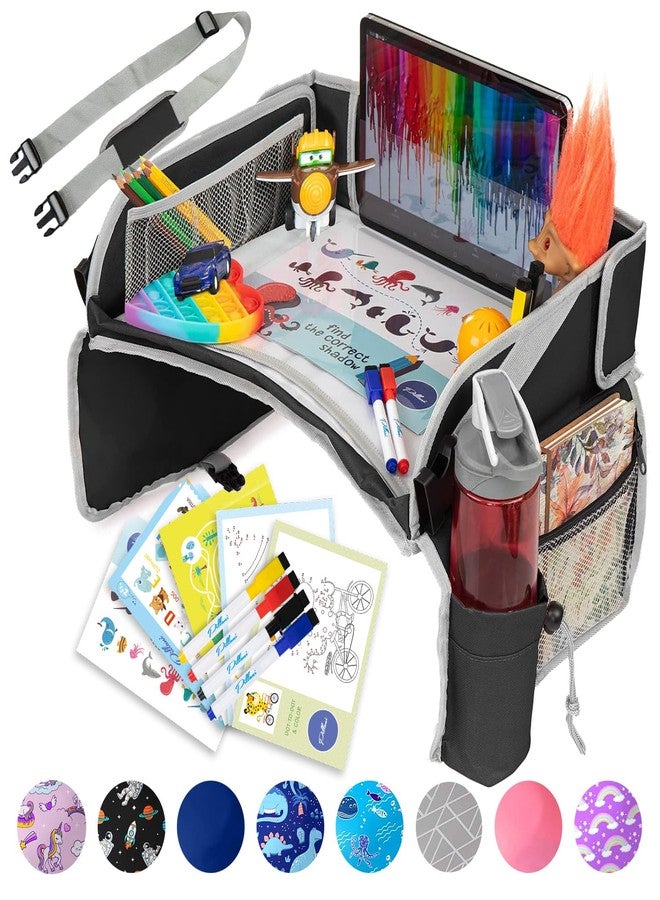 PILLANI Kids Travel Tray for Car - Car Seat Tray/Table for Kids Travel, Roadtrip Activities , Road Trip Essential Accessories, Must Have Toddler Lap Desk Organizer for Airplane - Image 1