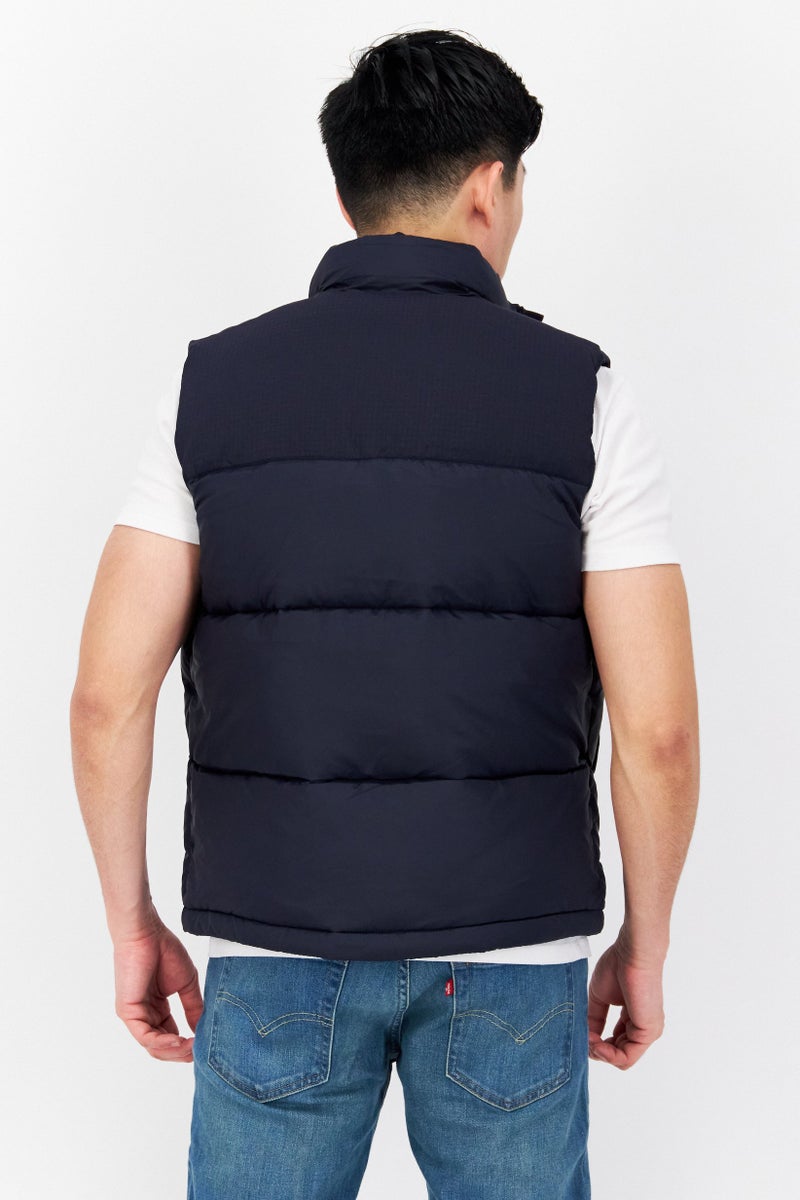 Lyle & Scott Men Brand Logo Quilted Jacket,Navy Blue - Image 3