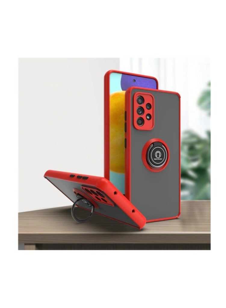 ELTRAZONE Galaxy S22 Plus , Clear Crystal Armor Defender Design Hybrid Protective Case Cover Ring Holder Kickstand - Image 1