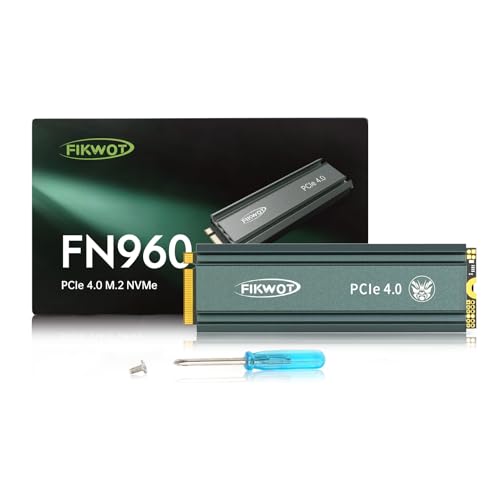 Fikwot FN960 512GB M.2 NVMe SSD PCIe Gen4 x4 2280 Internal Solid State Drive with Heatsink, Up to 4,800MB/s, Dynamic SLC Cache, Compatible with PS5 Internal SSD - Image 1