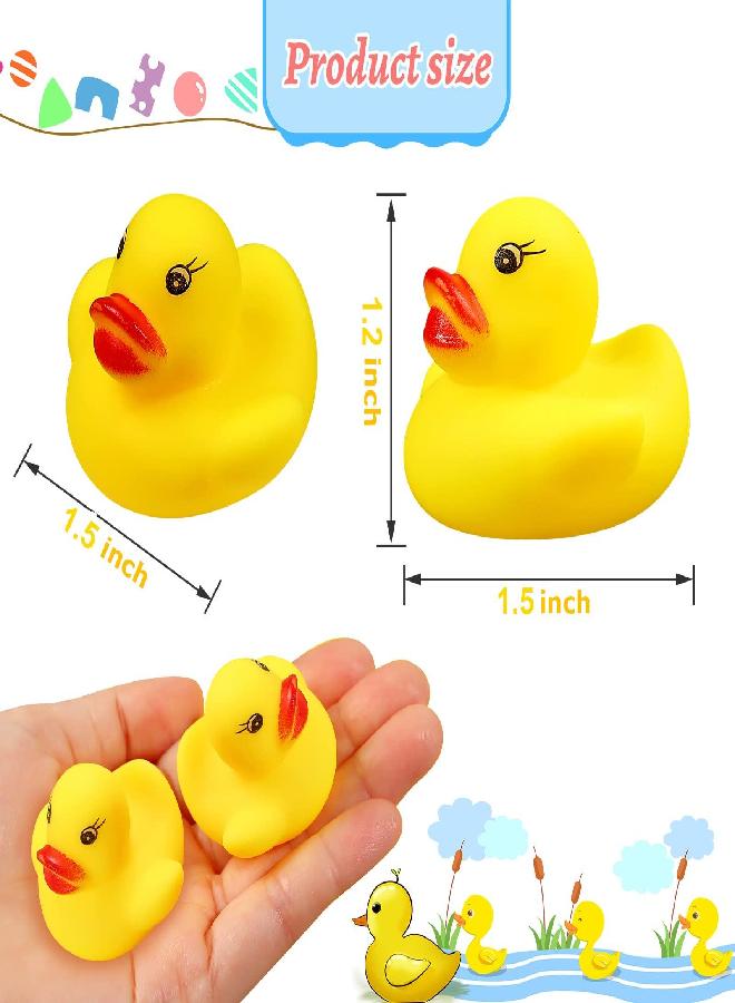 LOUHUA Rubber Ducks Bath Toys 50PCS Mini Ducks Bulk for Kids Baby Shower Decorations Birthday Party Favors Gift Classroom Summer Beach Pool Activity Carnival Game - Image 2