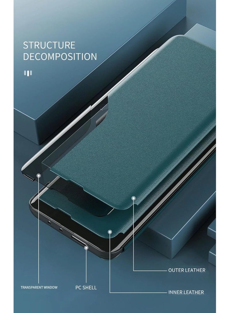 VKL Case for Honor 400 Lite, A translucent Magnetic flip Smart Cover,Stand Function,Protective Cover for Honor 400 Lite.Green - Image 3