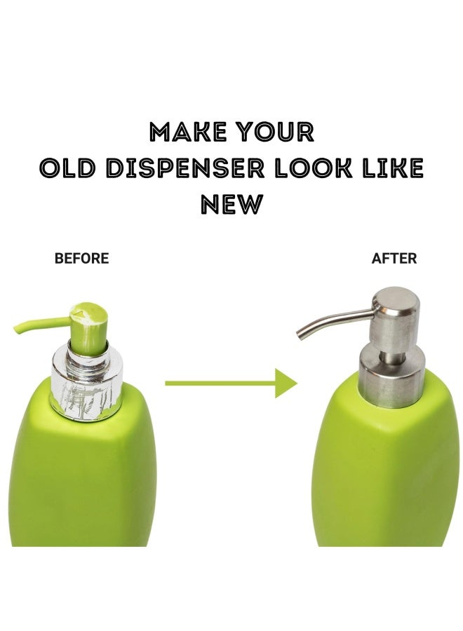Kapitan Soap Dispenser Pump Head Replacement Spare For Standard 28 400 26 Mm 28Mm Neck Size Stainless Steel Brushed Finish - Image 2