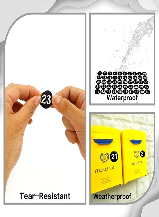 ldyllicStyle Number Stickers, Consecutive Number Stickers 1-50, 10 Sheets Round Numbers Labels, Black Small Number Sticker Vinyl Numbers Decals for Office, Classroom, Storage, Inventory, Indoor, Outdoor, 1 inch - Image 4