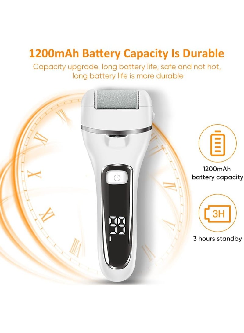 Quantum Electric Callus Remover for Feet | Rechargeable Foot File, Electric Foot Scrubber | 18 Piece Pedicure kit for Cracked Heels & Dead Skin with 3 Roller Heads - Image 4