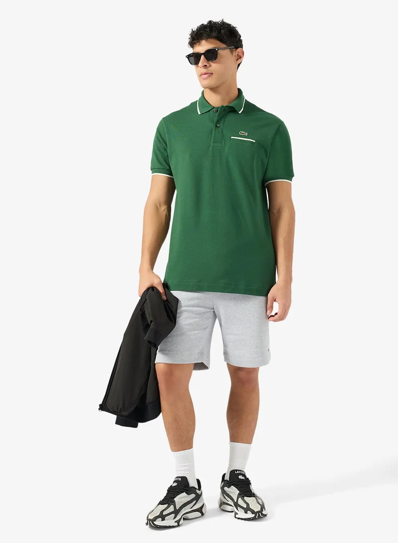 LACOSTE  Classic Fit  Pocket Detail Piqué Polo for Men | Best Price UAE