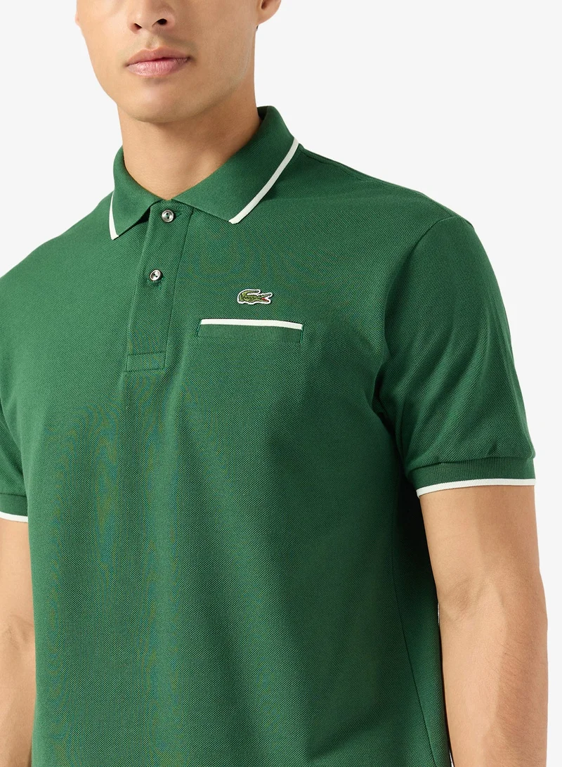 LACOSTE  Classic Fit  Pocket Detail Piqué Polo for Men | Best Price UAE
