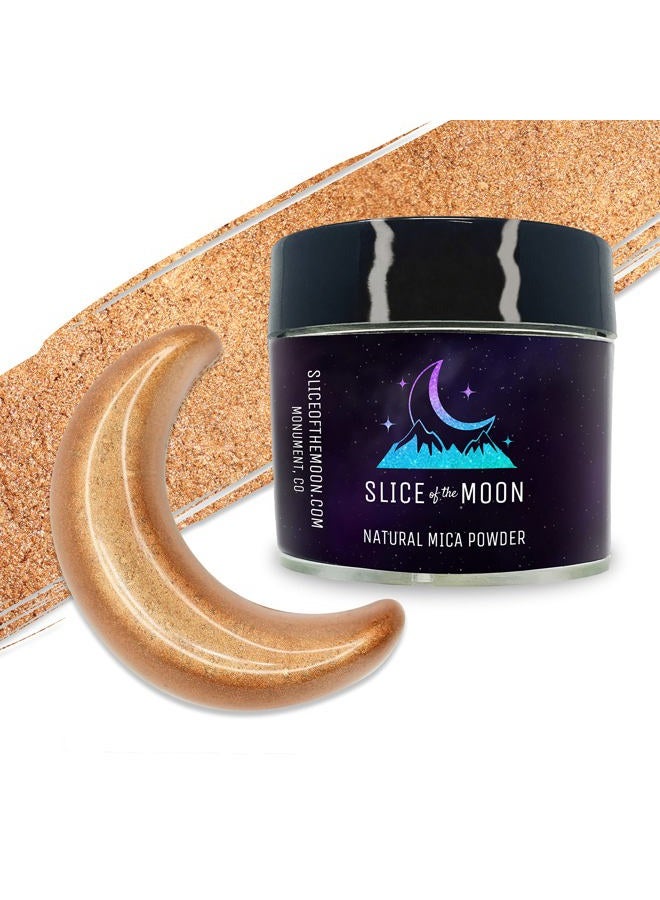 Slice of the Moon Bronze Natural Mineral Mica Powder, 0.42oz (12g) | for Personal or Professional Use - Cosmetics, Epoxy Resin Projects, Nail Polish, Soaps, Bath Bombs, and Art Projects - Image 1